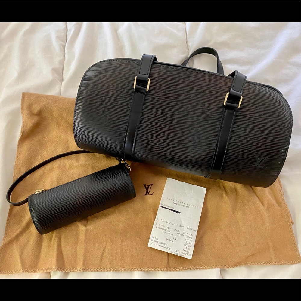 Authentic Louis Vuitton Papillon Epi leather black